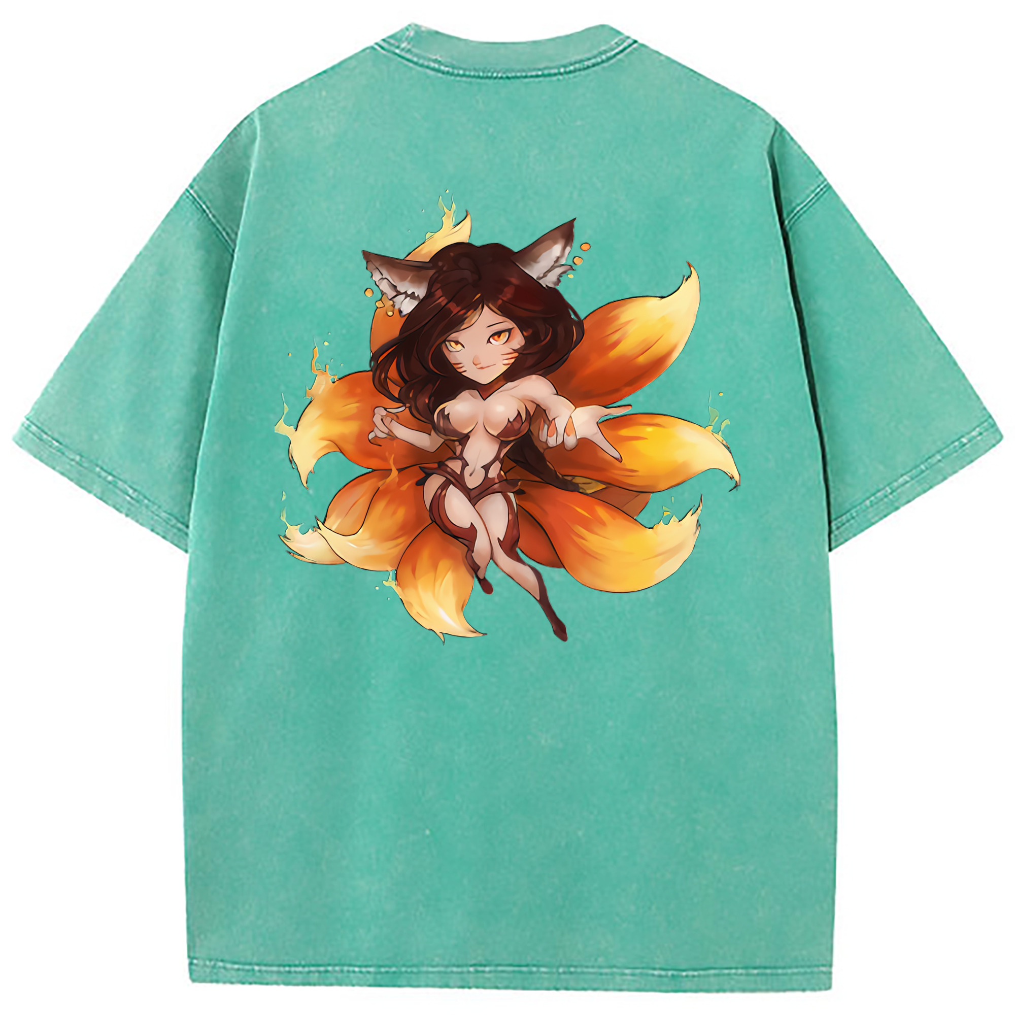 （画像用） リーグ・オブ・レジェンド League of Legends LOL 綿100% ヴィンテージ風 半袖Tシャツ（背面プリント）